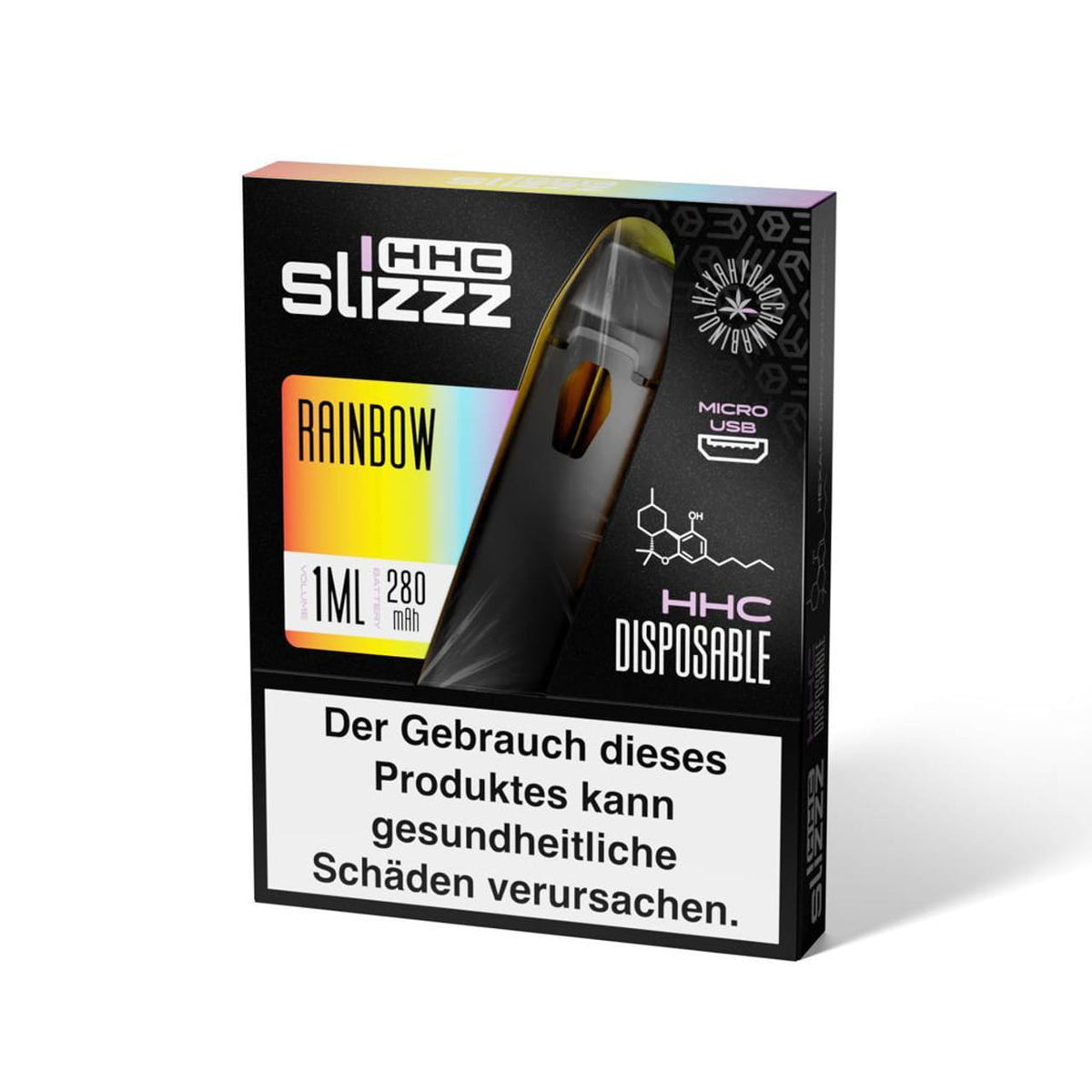Slizzz - HHC Vape Einweg E-Zigarette - Rainbow (95%) 1ml