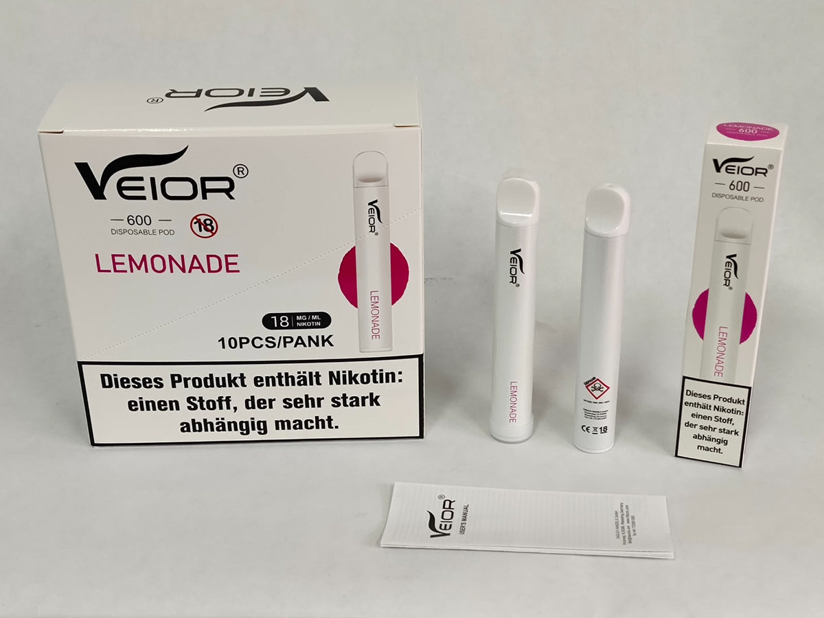 VEIOR VAPE 600 20MG - LEMONADE