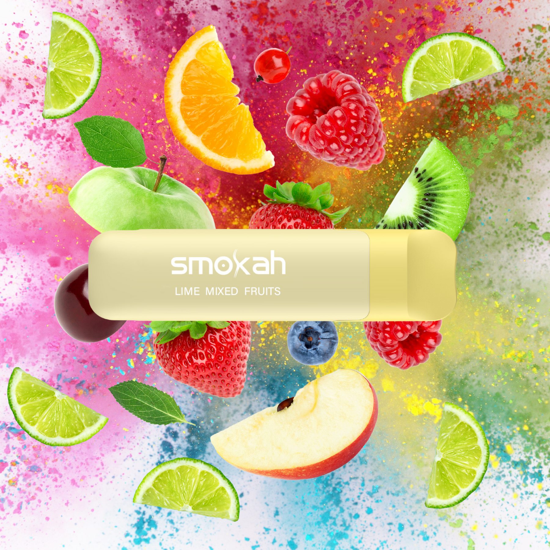 Smokah GLAMEE Lime mixed fruits " Frucht Mix" 10er Packung / Display (Sparset)