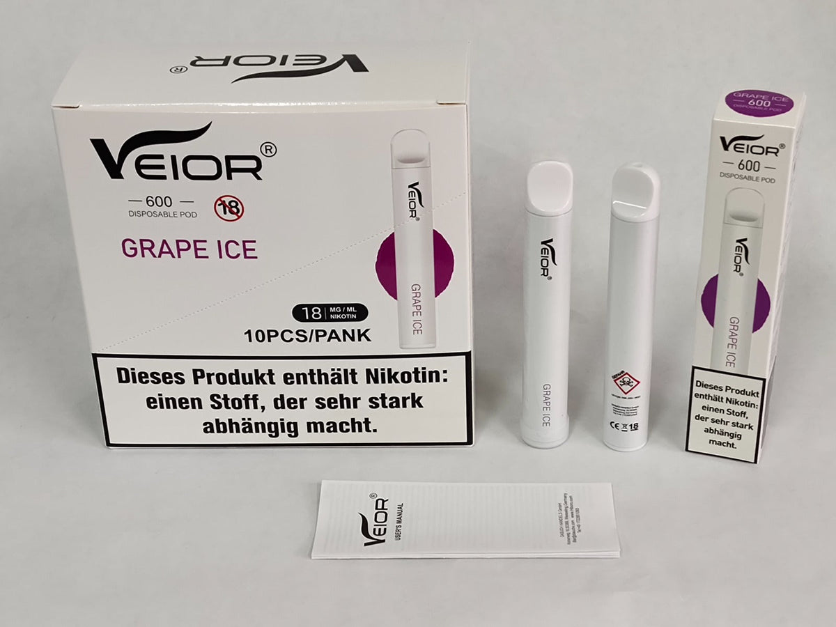 VEIOR VAPE 600 20MG - GRAPE ICE